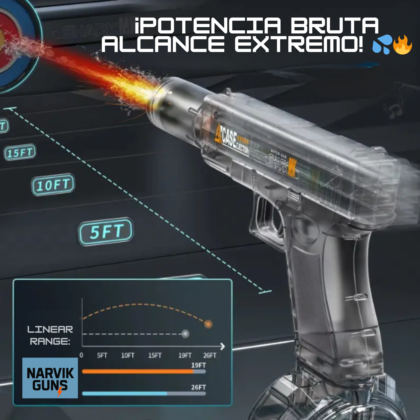 Pistola de agua eléctrica