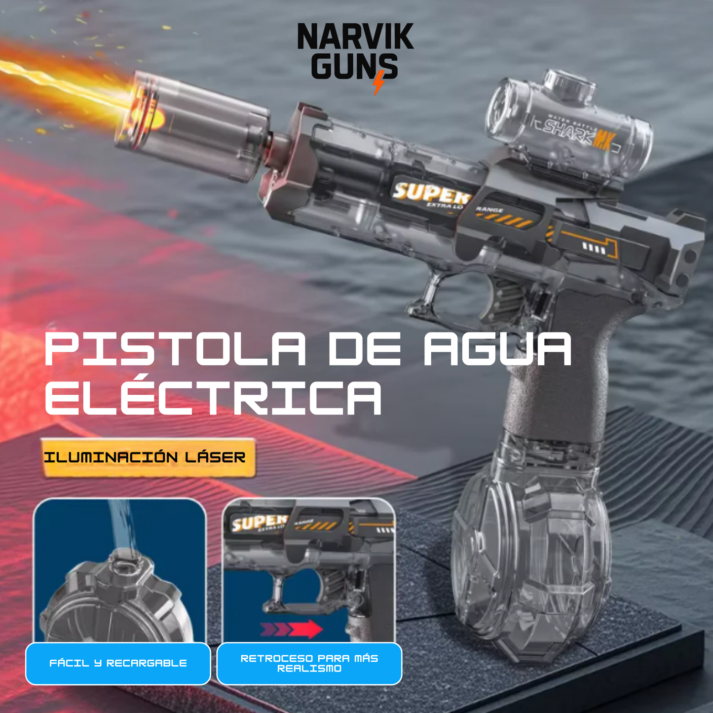 Pistola de agua eléctrica