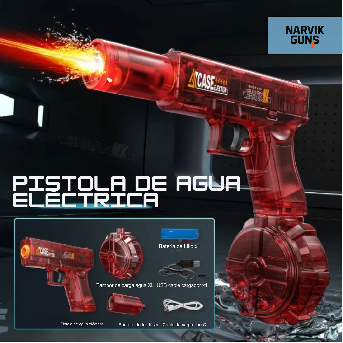 Pistola de agua eléctrica
